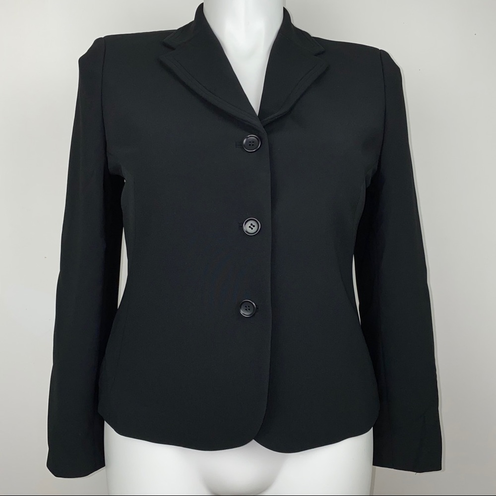 Ann Taylor 3 Button Black Blazer - image 1